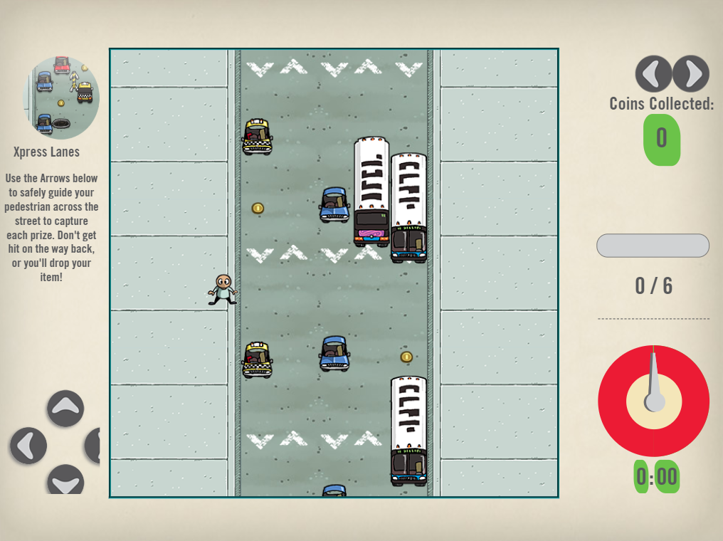 Frogger style game