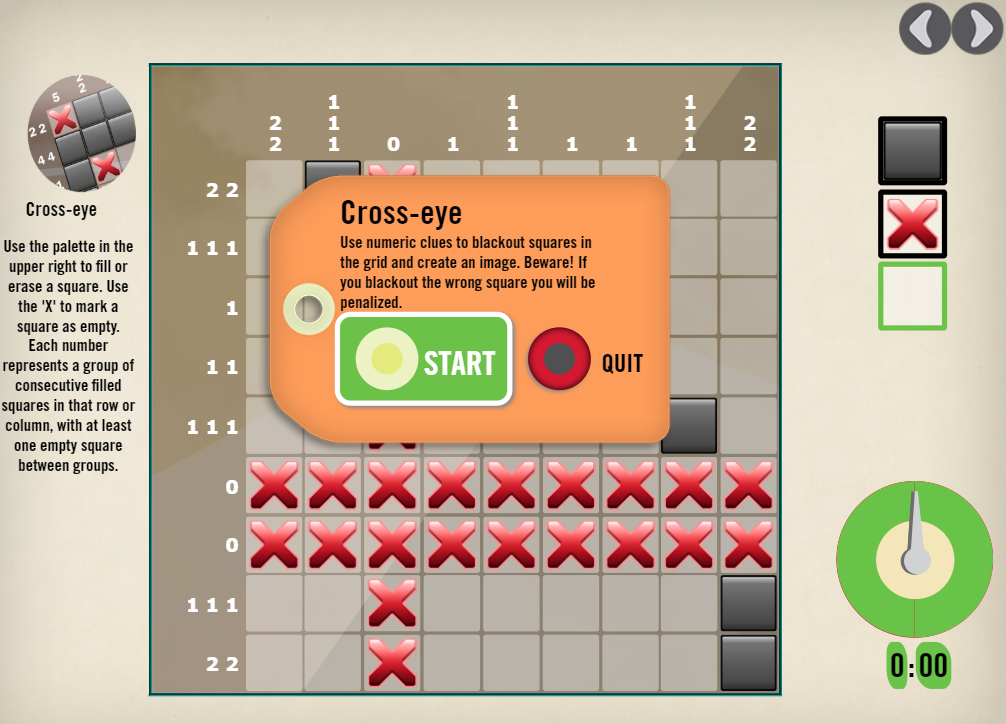 Picross style game