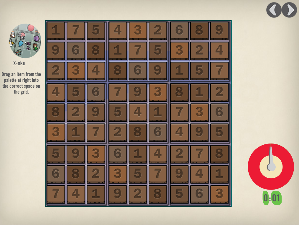 Sudoku style game